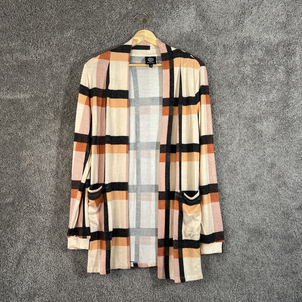 Bobeau Cardigan Sweater Womens XS Multicolor Plaid Long Sleeve Open Stitch Fix